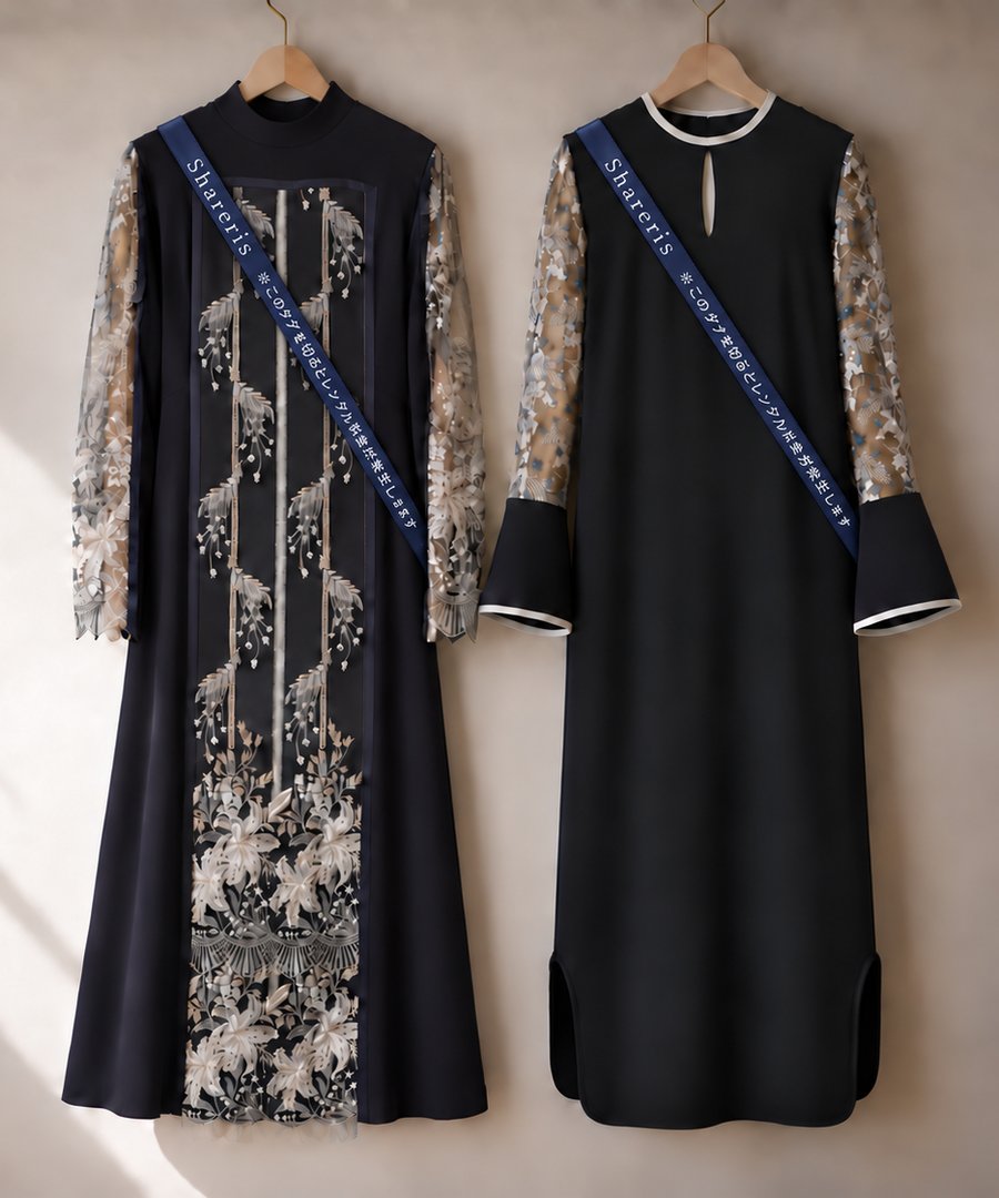 2着のドレスが届いたイメージ